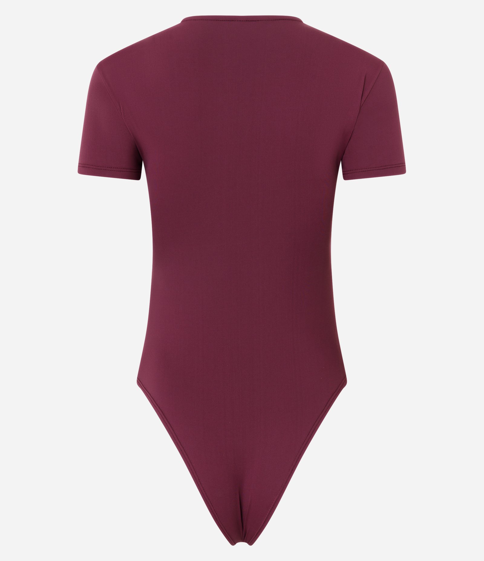Body Básico em Poliamida com Mangas Curtas Vinho 5