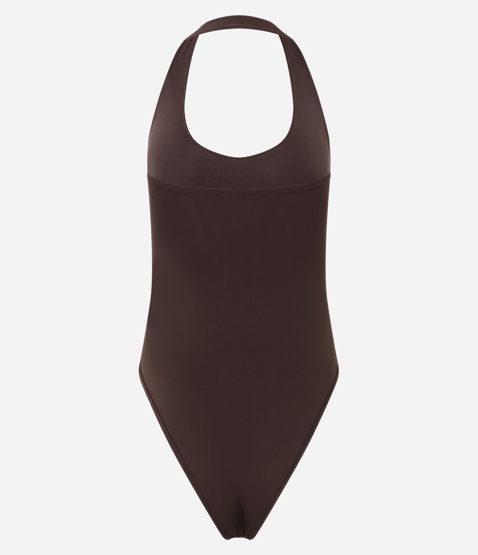 Body Frente Única em Poliamida Marrom 6