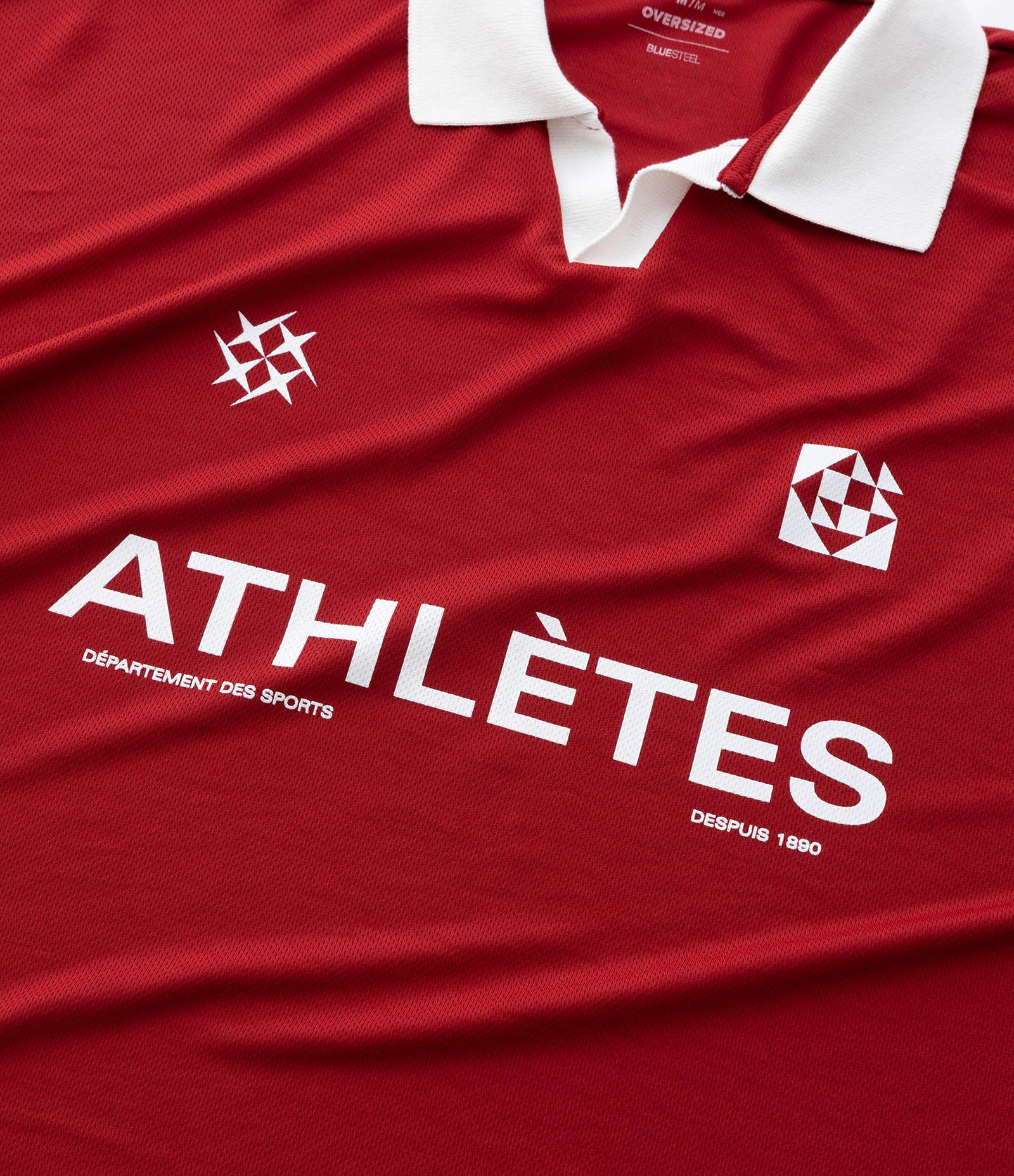 Camiseta Polo Oversized com Manga Curta Vermelho 5