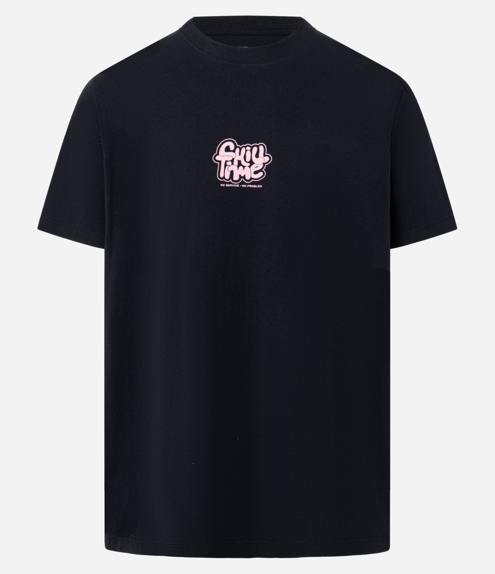 Camiseta Comfort  em Algodão com Estampa Chill Time Psicodélica Preto 6
