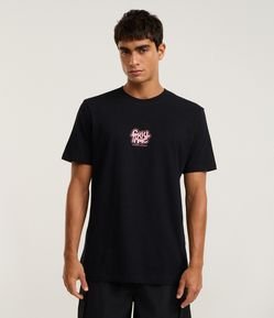 Camiseta Comfort  em Algodão com Estampa Chill Time Psicodélica