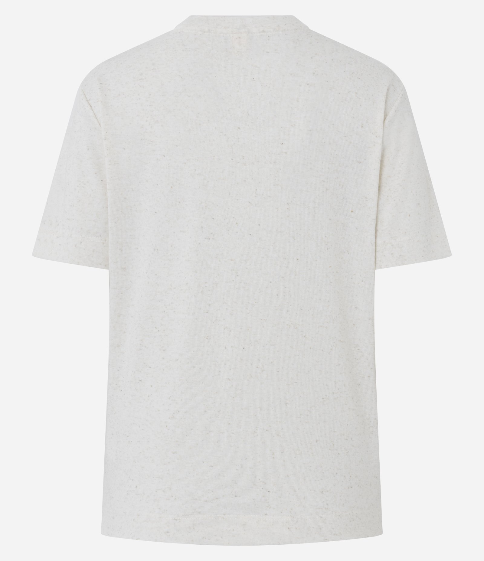 Camiseta Slim em Algodão com Estampa Bordada Vaso de Flores Branco 3