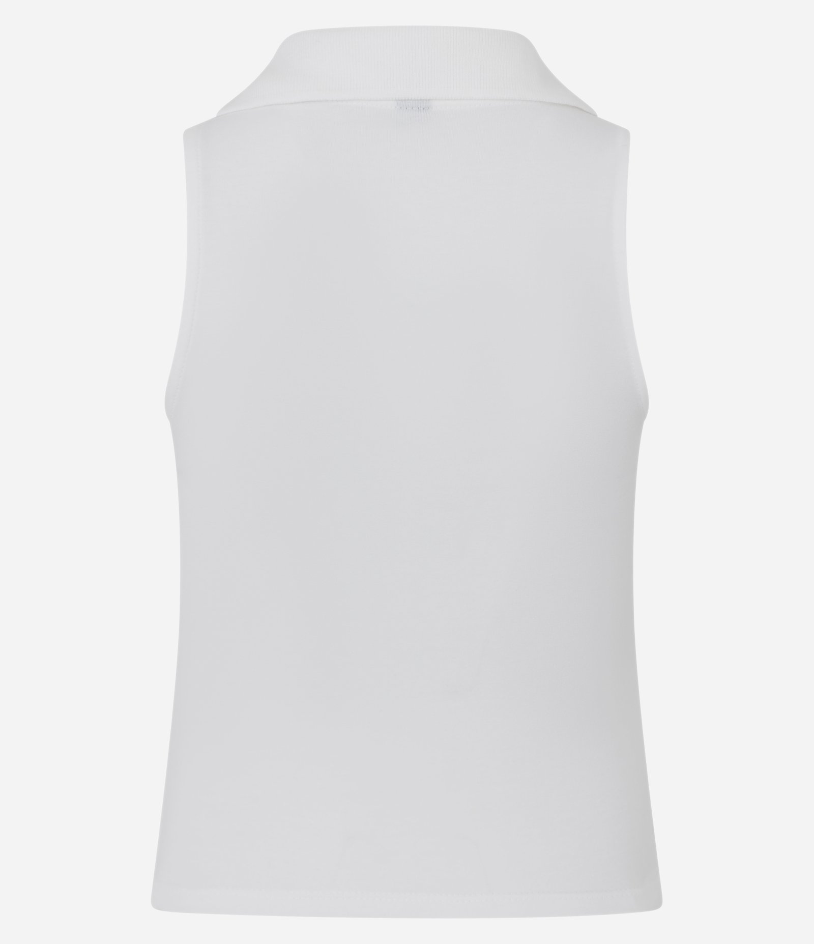 Blusa Polo em Decote V Sem Mangas Branco 7