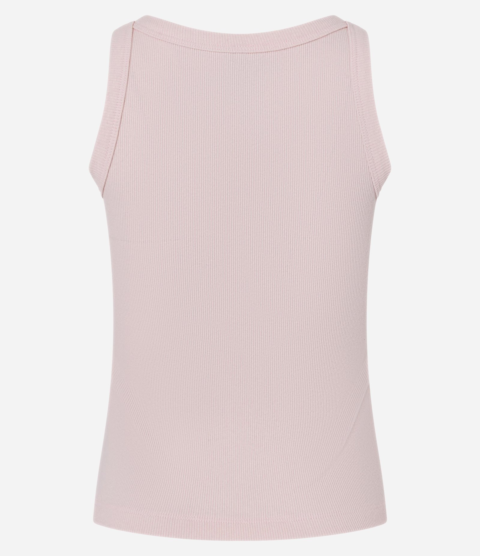 Blusa Regata Canelada em Ribana de Algodão Rosa Claro 3