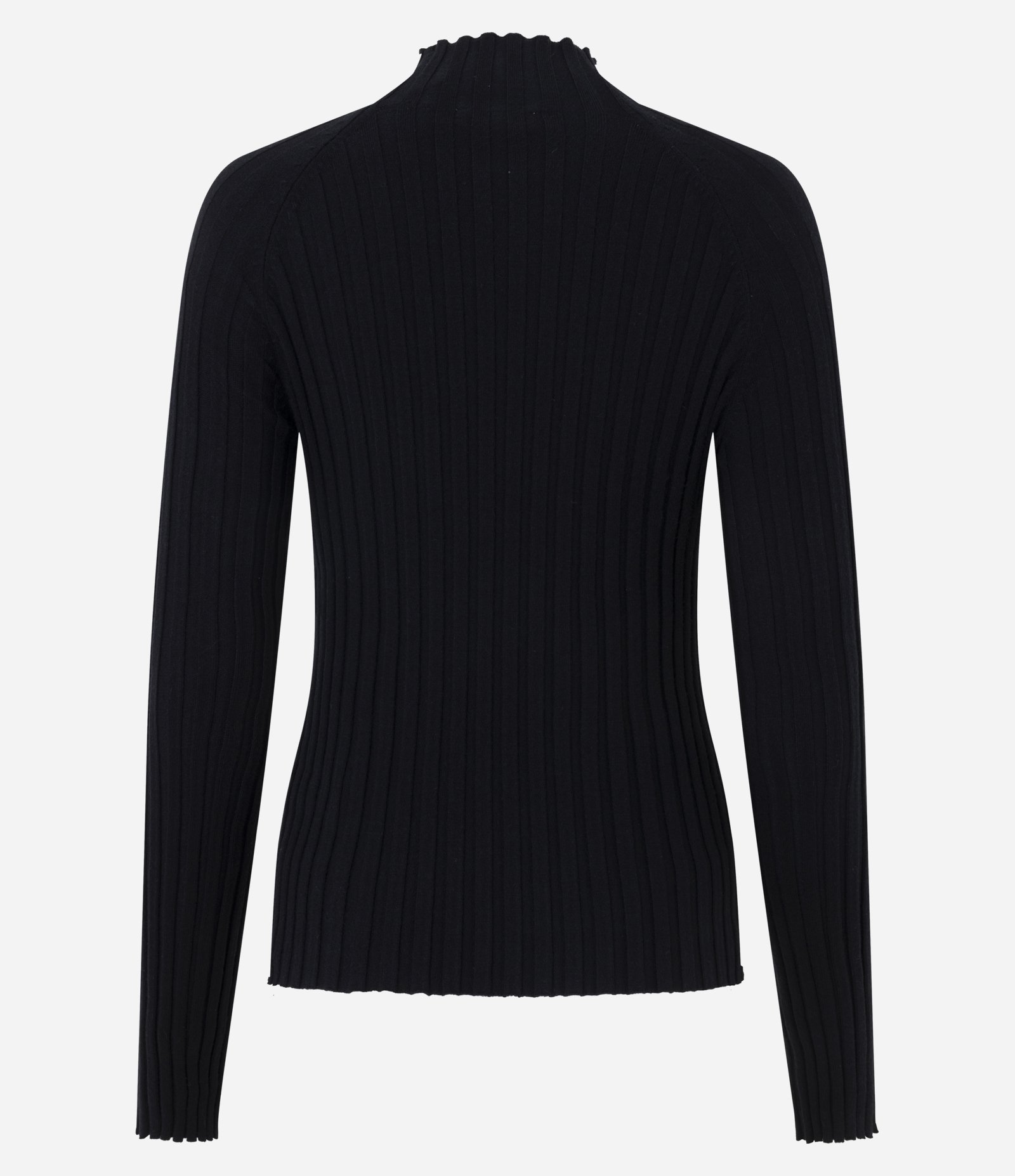 Blusa em Tricô com Gola Alta e Manga Longa Preto 3