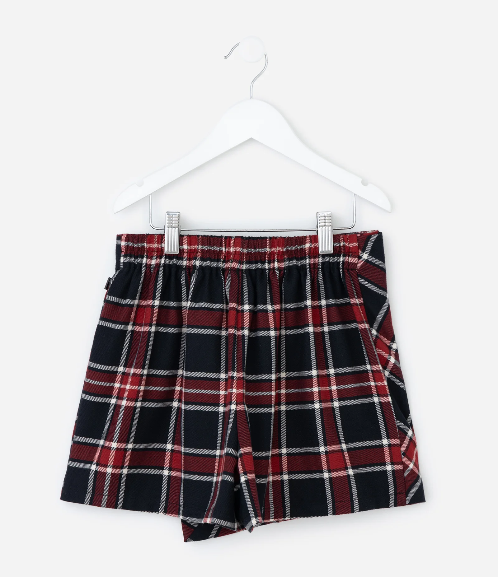 Short Saia Infantil Xadrez em Alfaiataria – Tam 5 a 14 Anos Vermelho/Preto 2