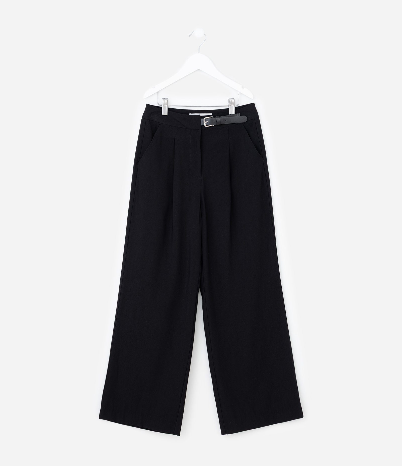 Calça Infantil em Alfaiataria com Cinto Unilateral – Tam 5 a 14 Anos Preto 1