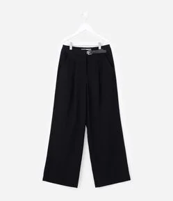 Calça Infantil em Alfaiataria com Cinto Unilateral – Tam 5 a 14 Anos