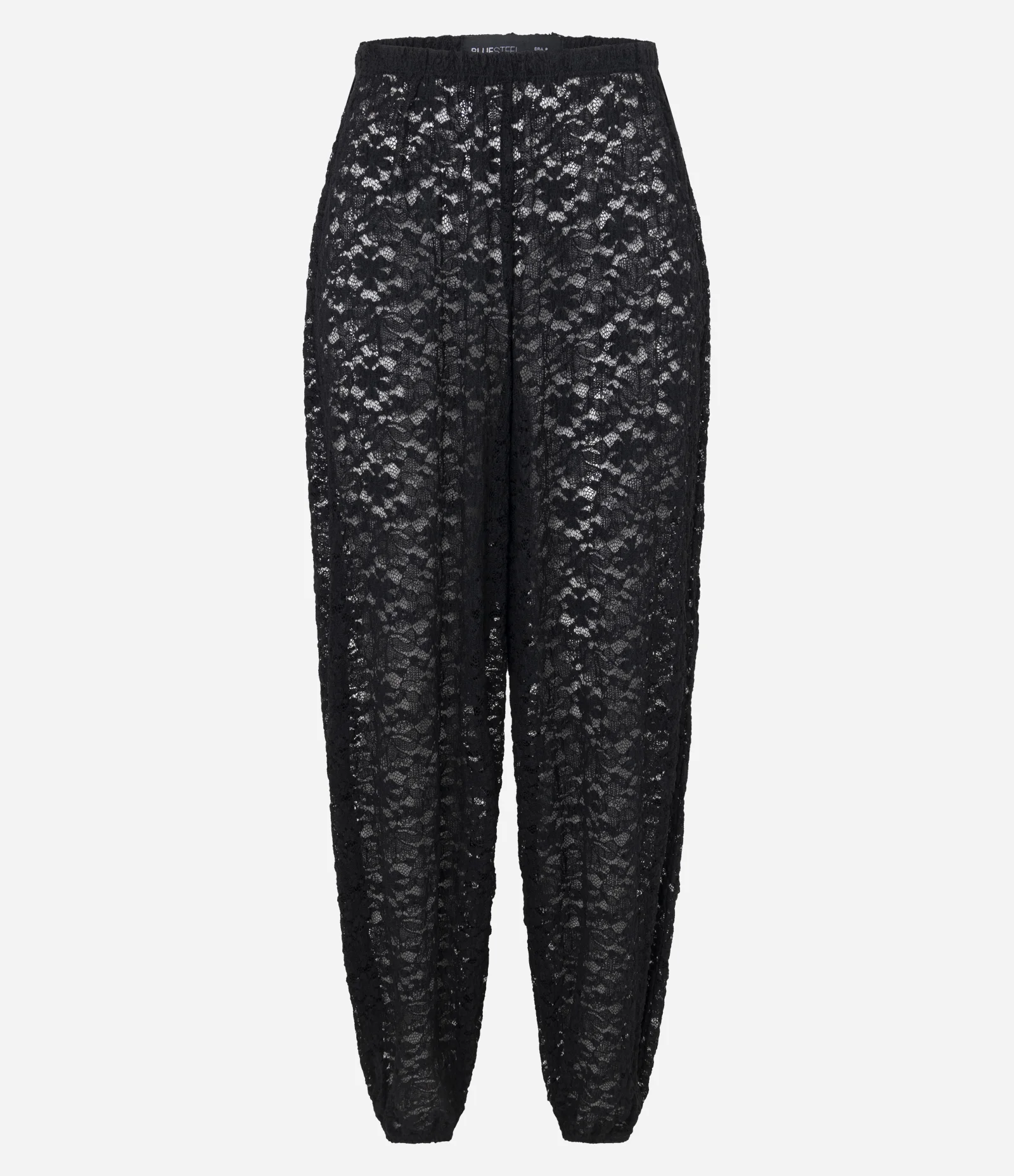 Calça Aladdin em Renda Texturizada Preto 1