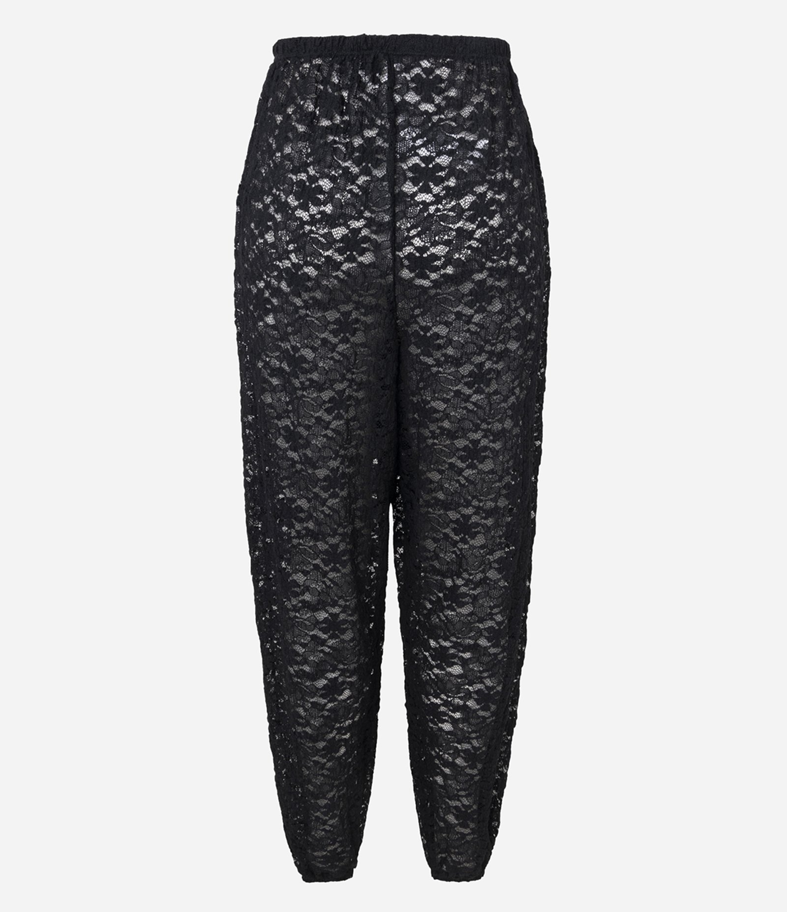 Calça Aladdin em Renda Texturizada Preto 3
