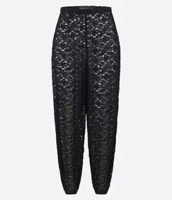 Calça Aladdin em Renda Texturizada
