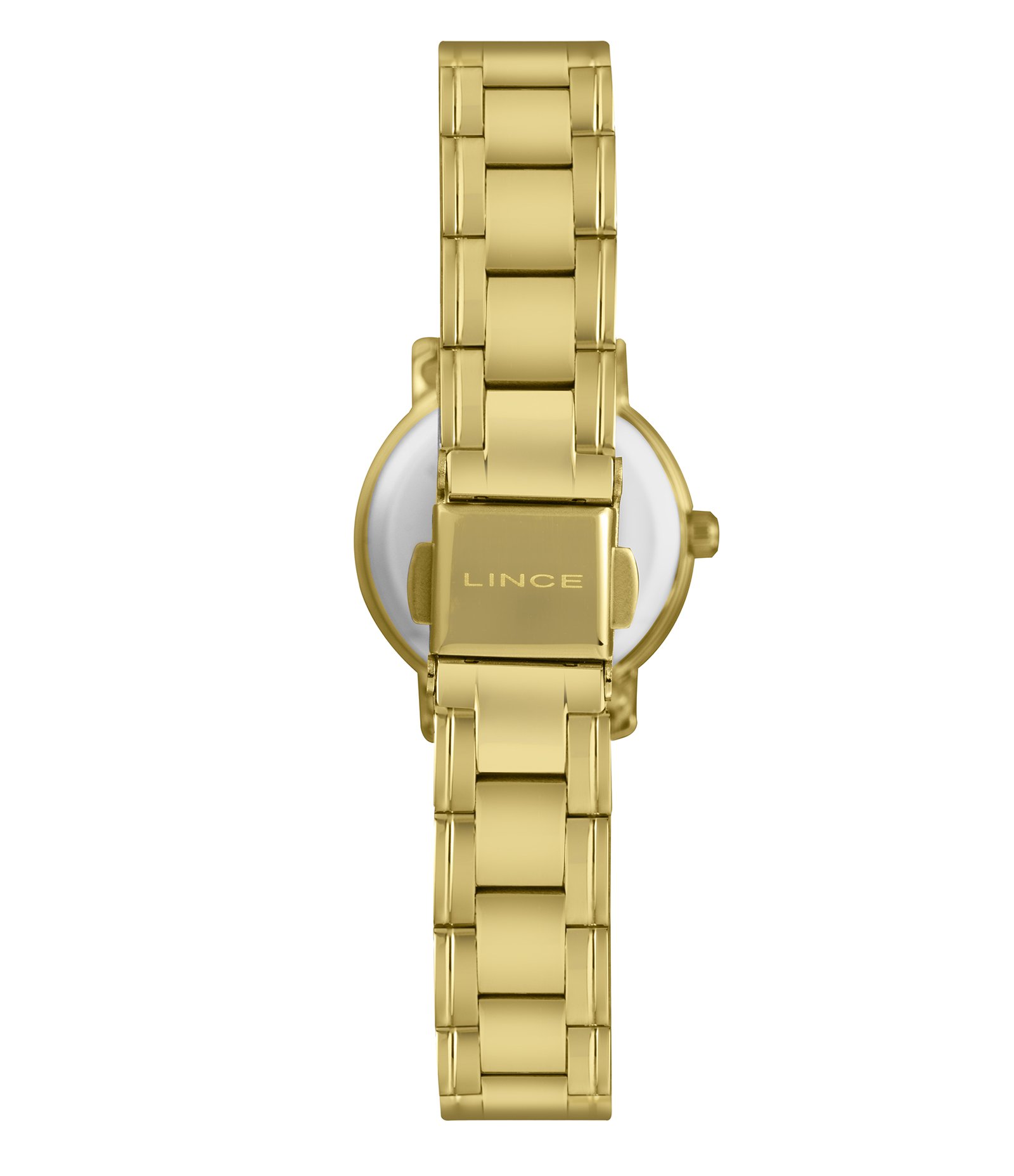 Relógio Analógico Aço Lince Dourado 3