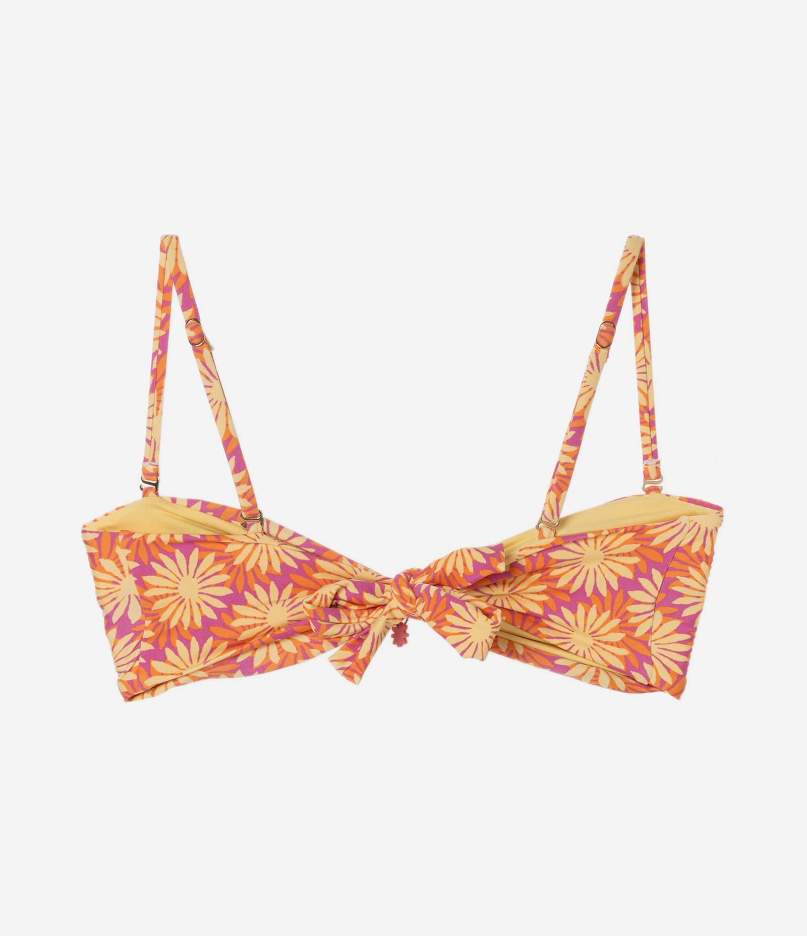 Biquini Top Bandeau em Microfibra Estampado com Alça Removível Multicores 2