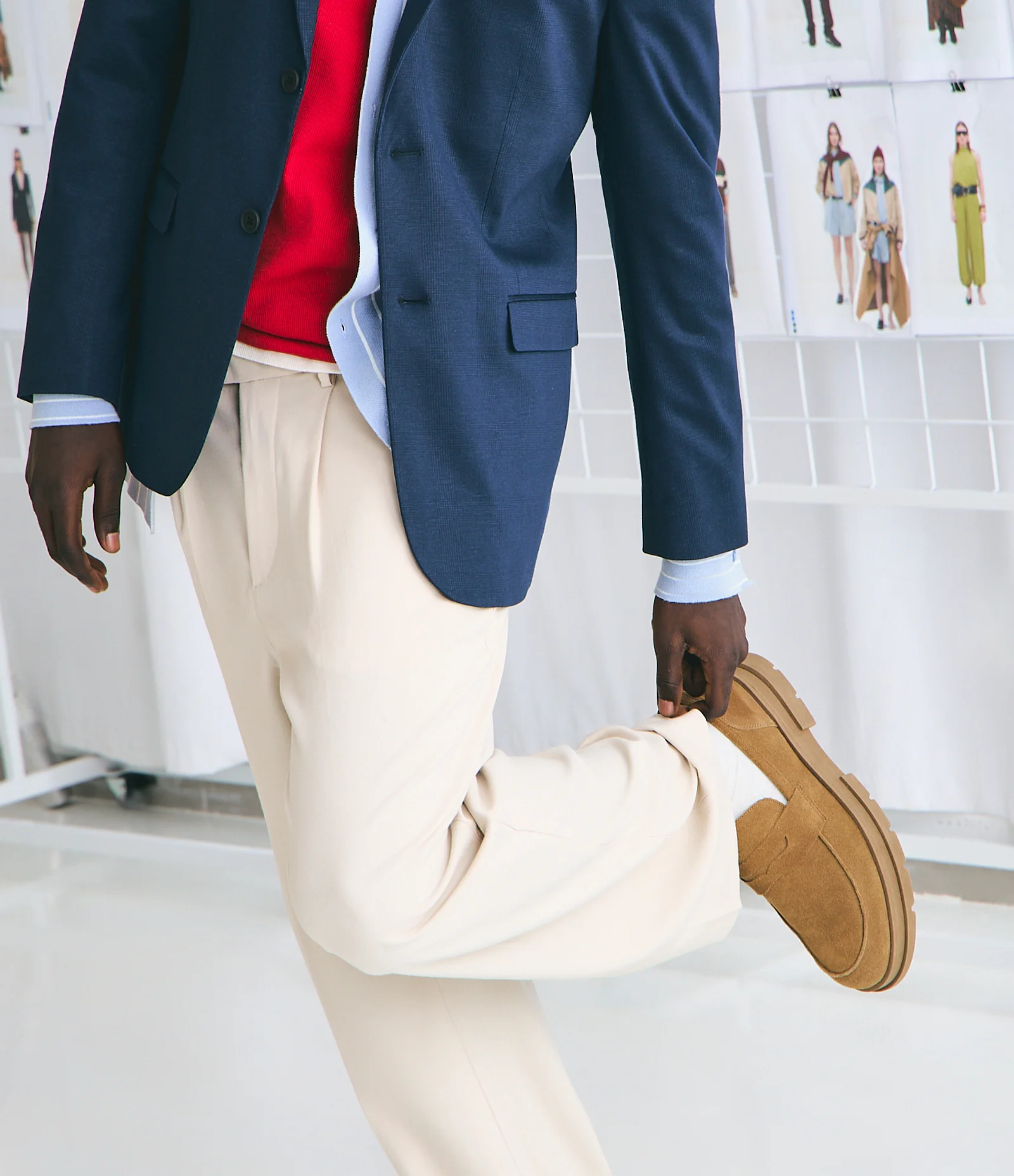 Sapato Loafer Tratorado em Couro Camurça Marrom 1