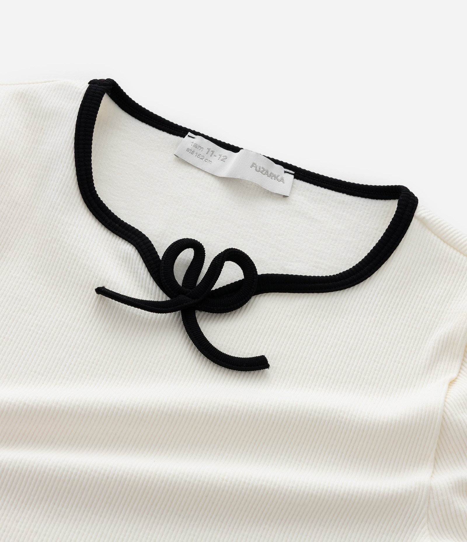 Camiseta Infantil Seamless com Laço – Tam 5 a 14 Anos Off White 6
