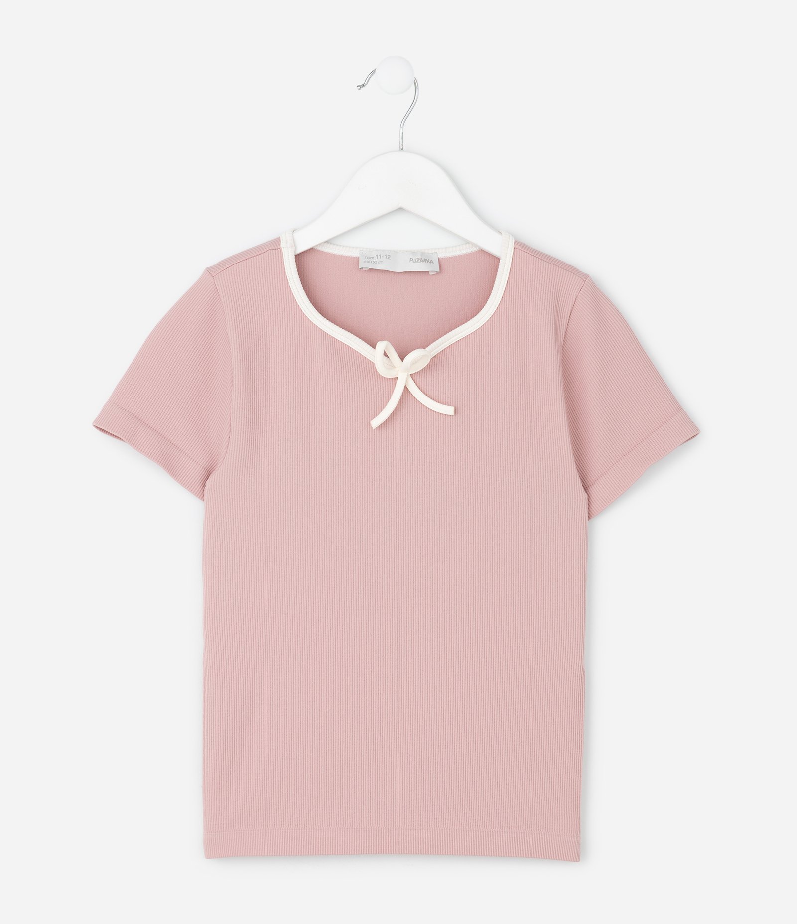 Camiseta Infantil Seamless com Laço – Tam 5 a 14 Anos Rosa 1