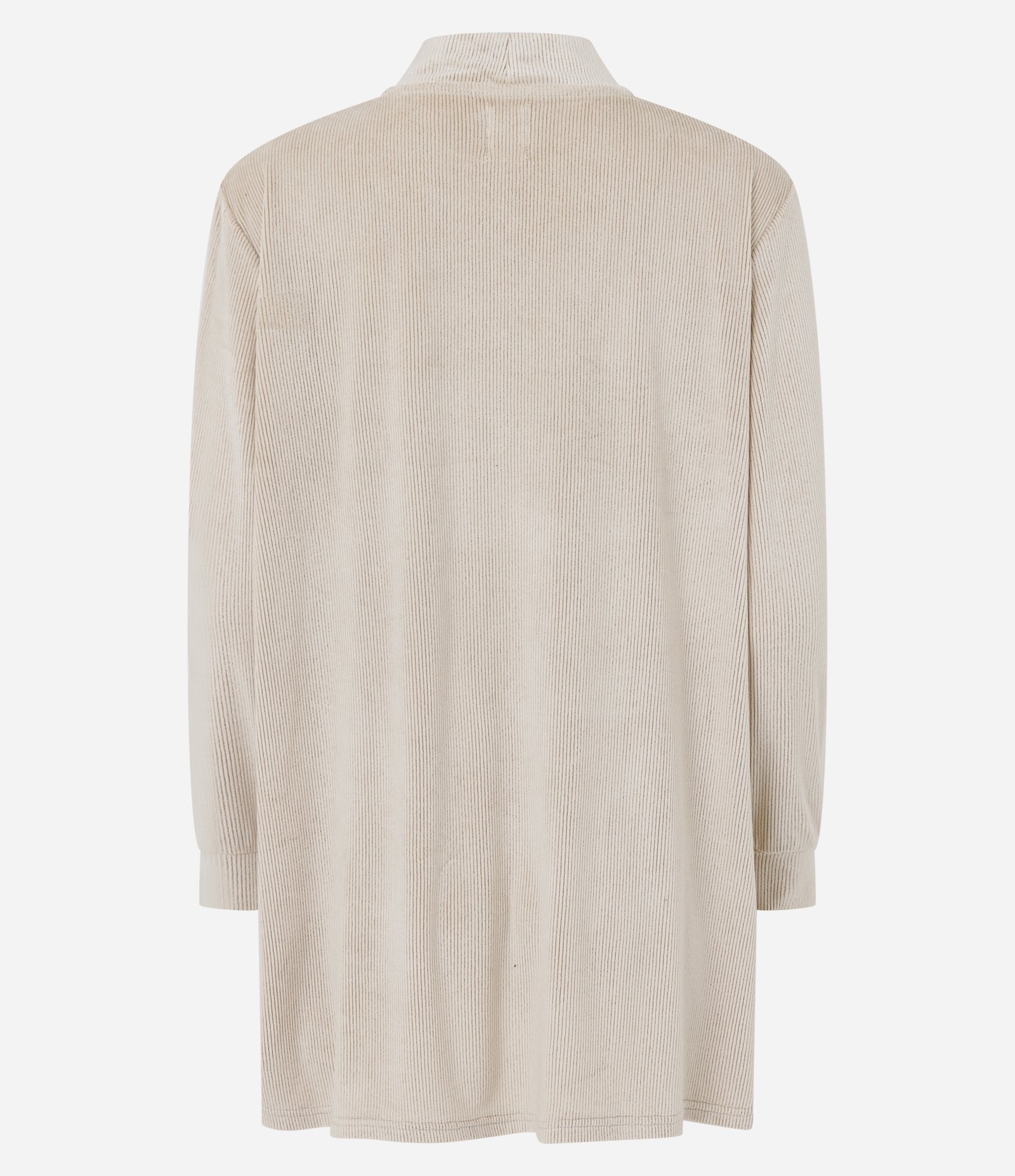 Robe Regular em Plush Canelado com Bolsos Bege 3
