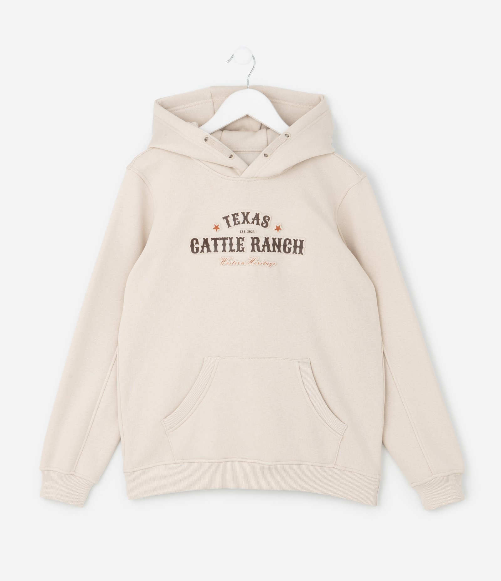 Casaco Infantil com Estampa Texas em Relevo – Tam 5 a 14 Anos Bege Claro 1