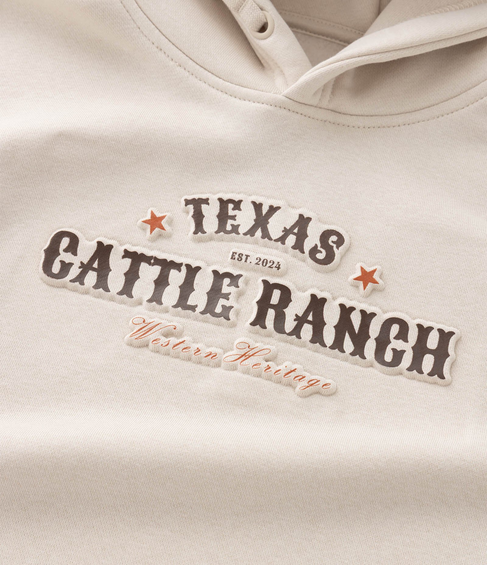 Casaco Infantil com Estampa Texas em Relevo – Tam 5 a 14 Anos Bege Claro 7