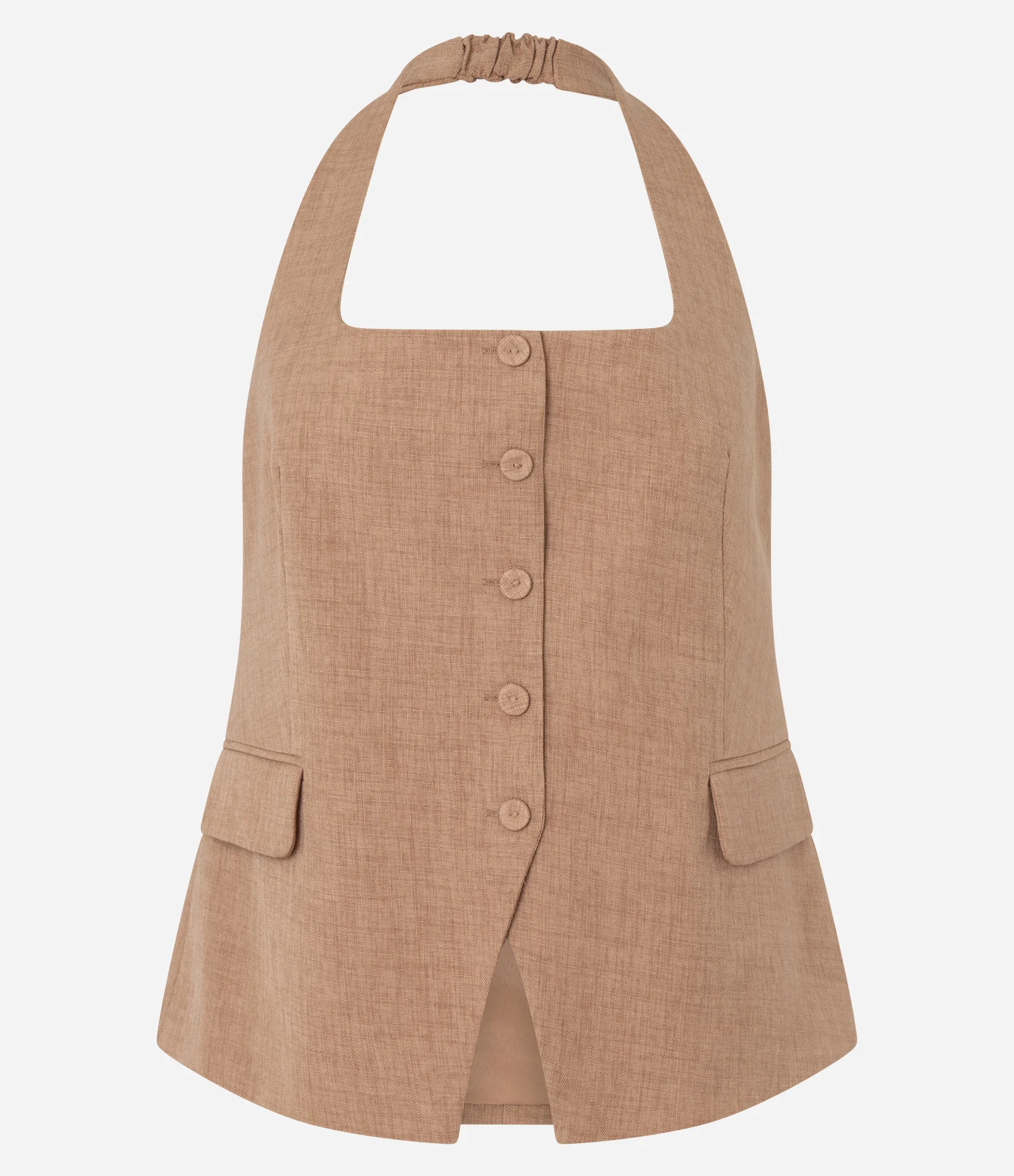 Colete Frente Única Afaiatado com Lapelas Terracota 6