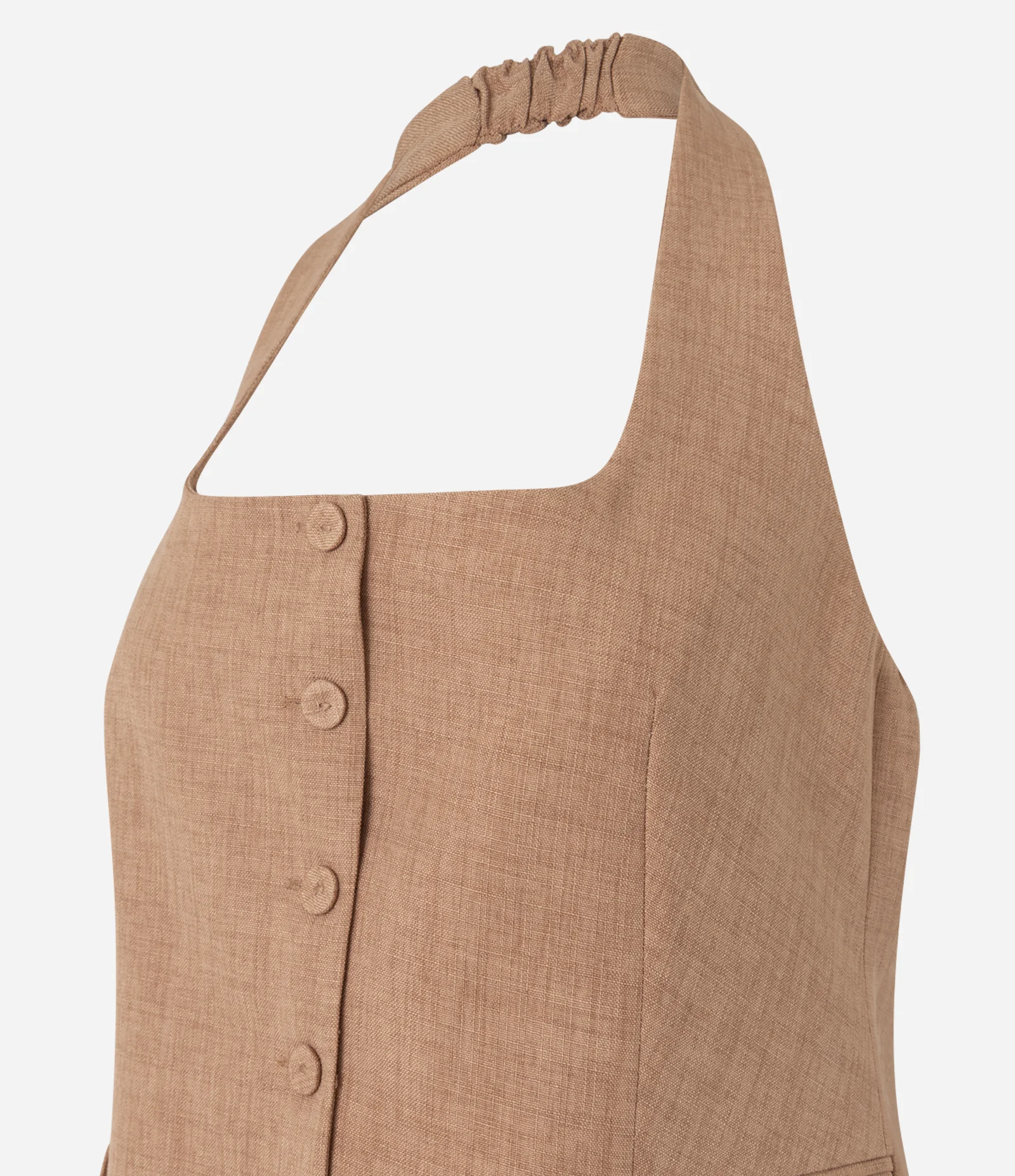 Colete Frente Única Afaiatado com Lapelas Terracota 7