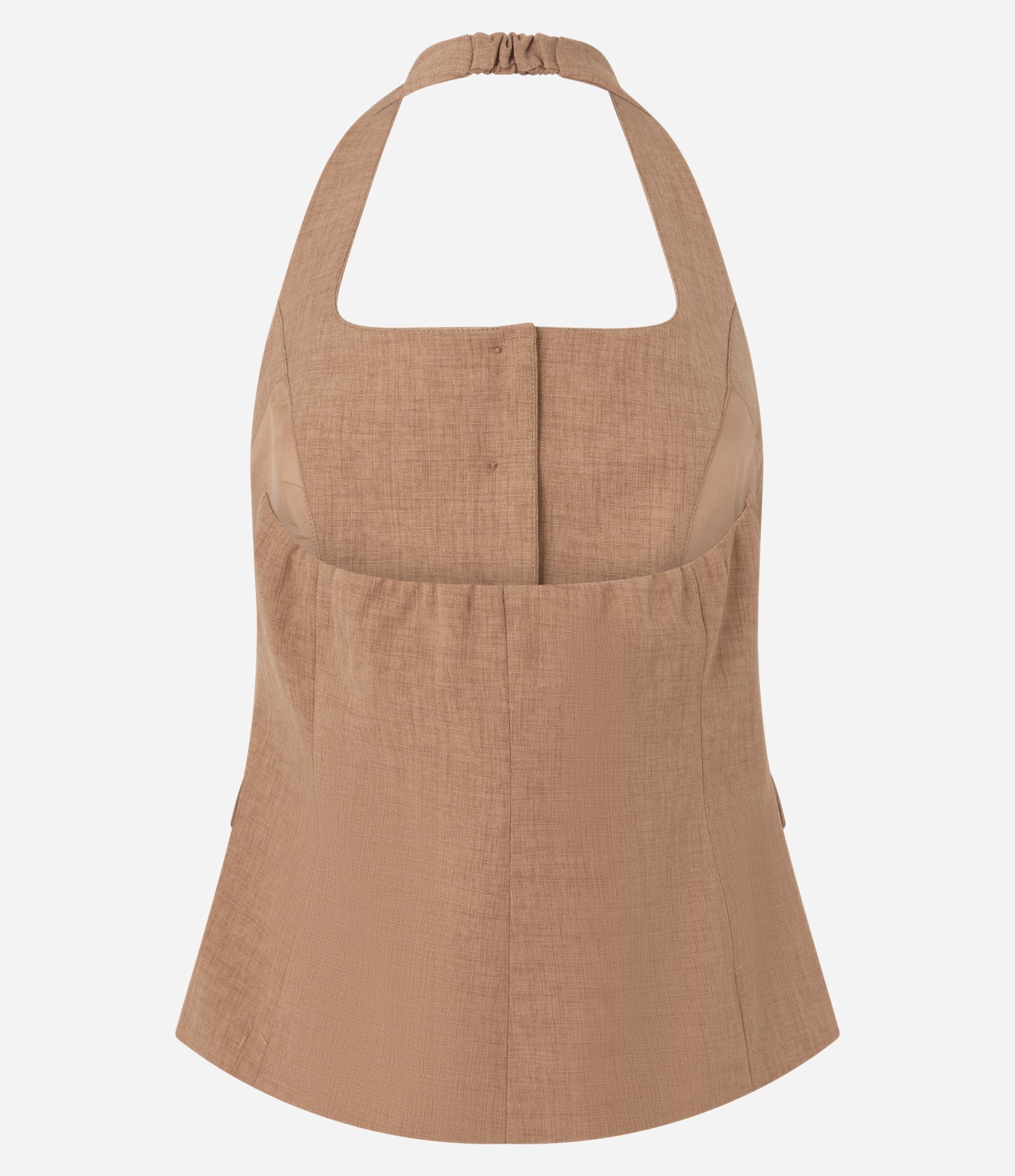 Colete Frente Única Afaiatado com Lapelas Terracota 8