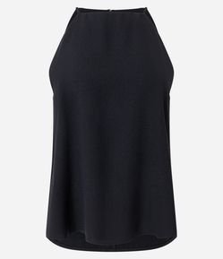 Blusa Feminina Sem Manga Halterneck em Crepe