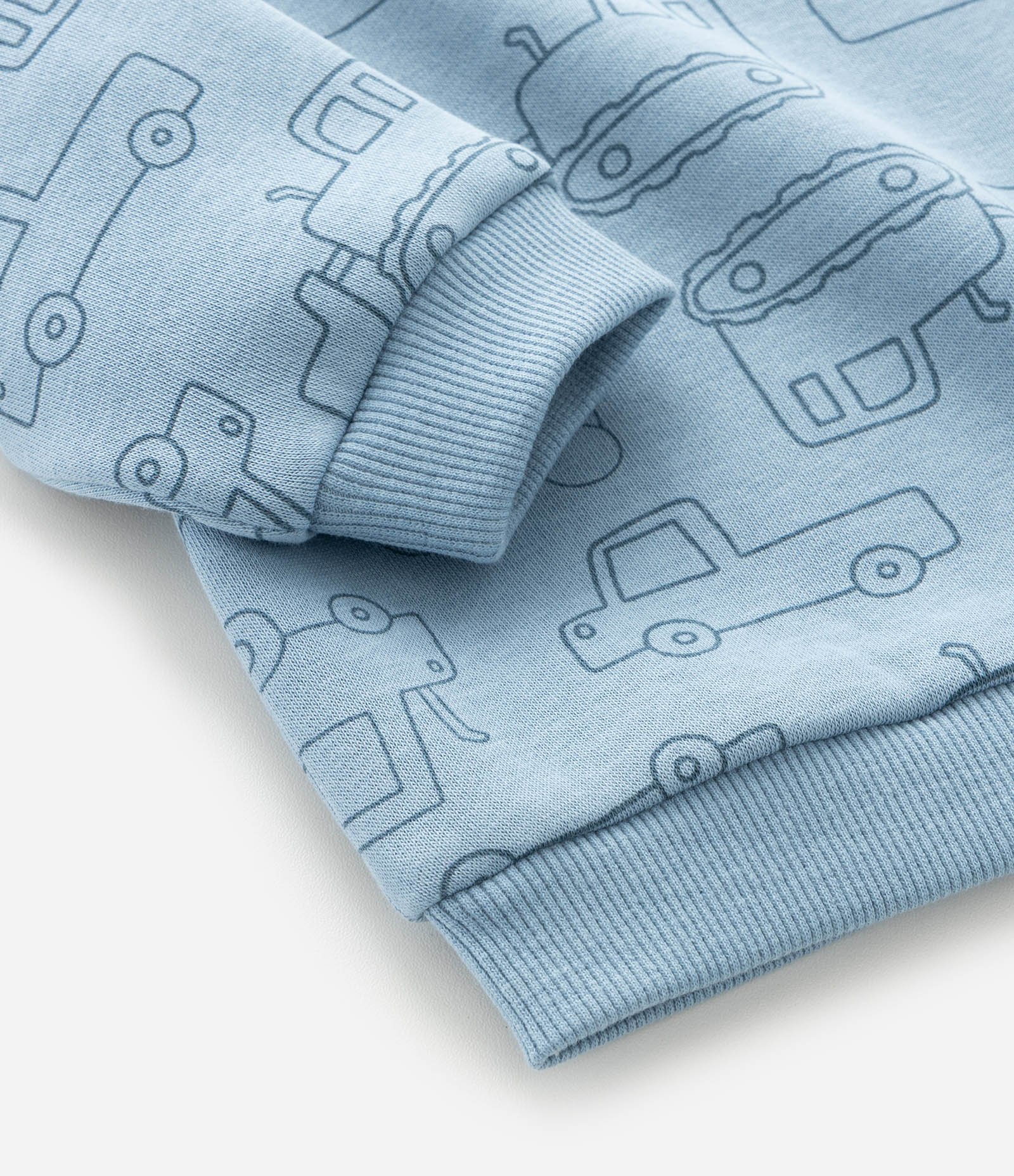 Conjunto Infantil Casaco de Carrinhos e Calça Canelada – Tam 0 a 24 Meses Azul 10