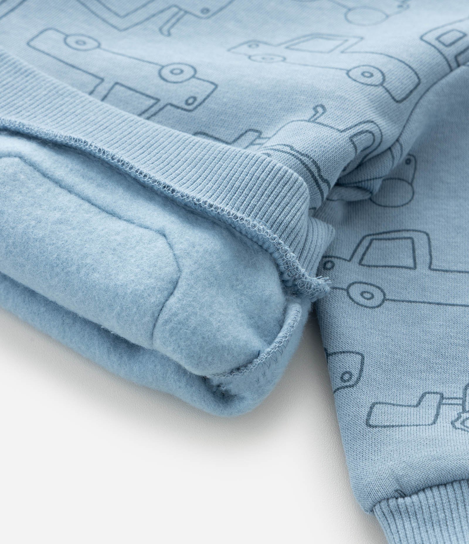 Conjunto Infantil Casaco de Carrinhos e Calça Canelada – Tam 0 a 24 Meses Azul 13