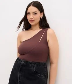 Blusa Ombro Só em Poliamida com Cut Out