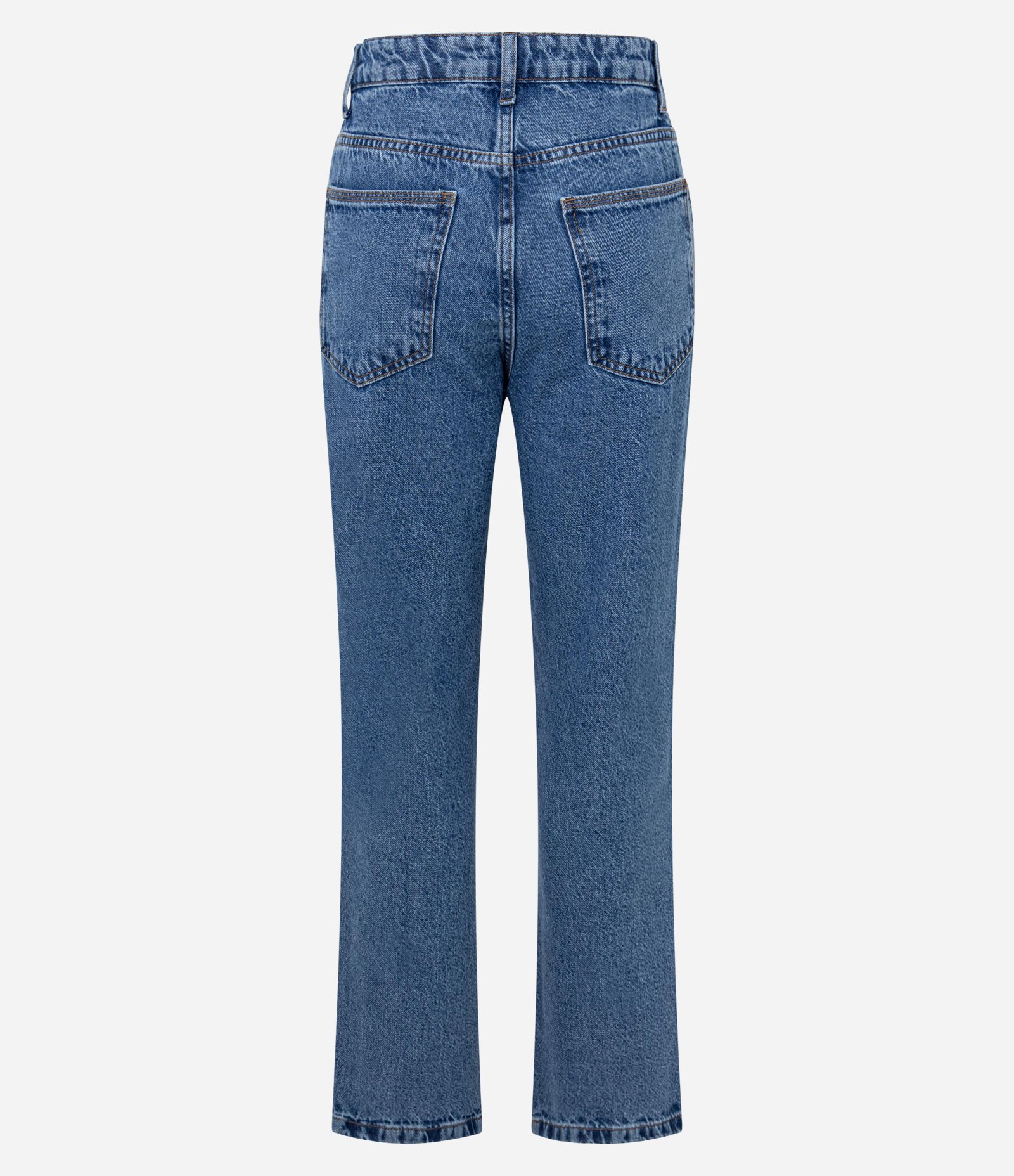 Calça Reta em Jeans com Brilhos Médio 3