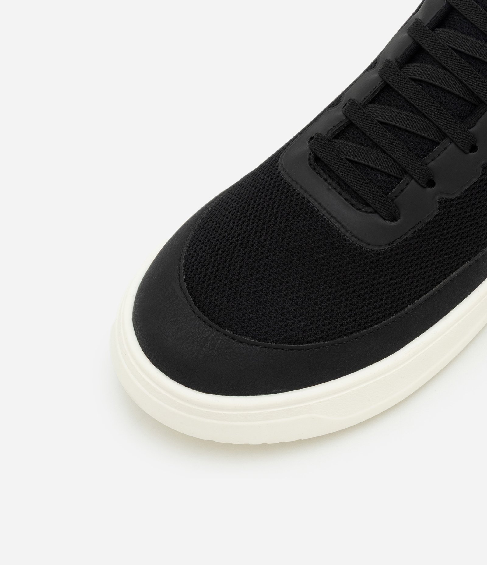 Tênis Knit Casual com Recortes e Sola EVA Preto 3