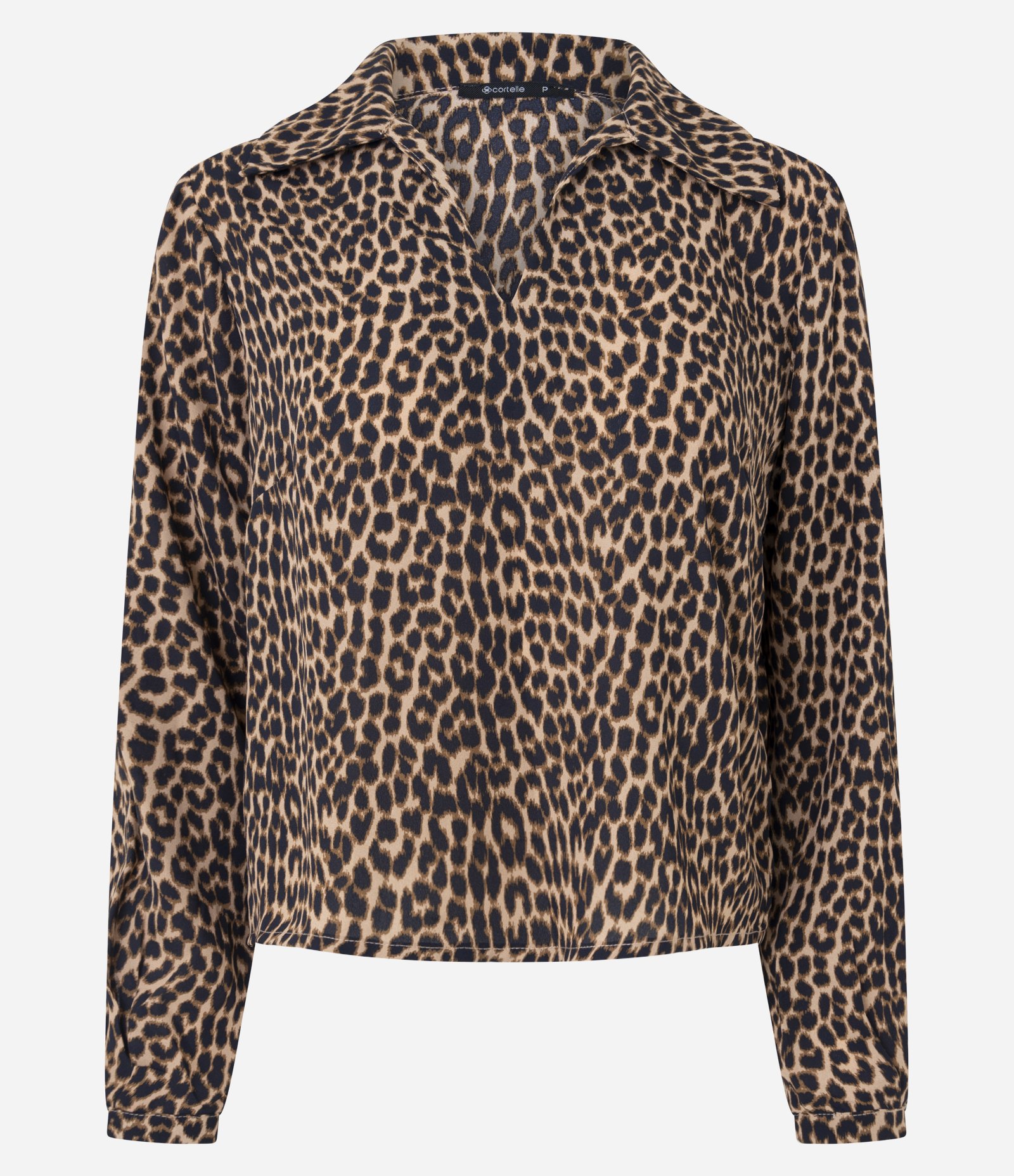 Blusa Feminina Manga Longa Animal Print Onça Chiffon Estampa de Onça 5