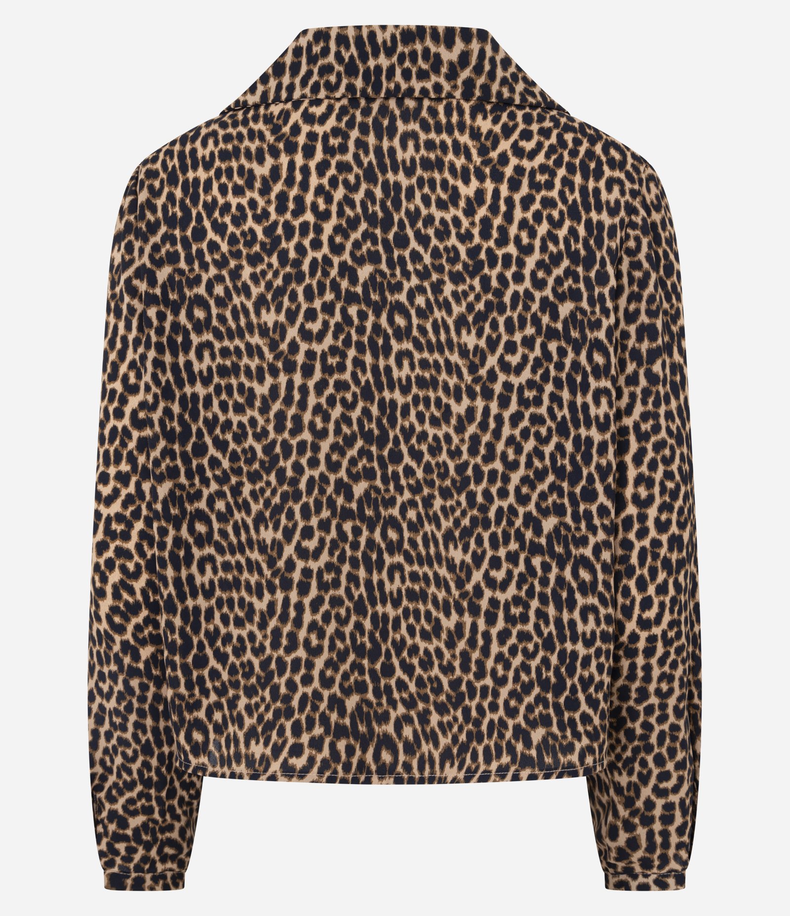 Blusa Feminina Manga Longa Animal Print Onça Chiffon Estampa de Onça 6