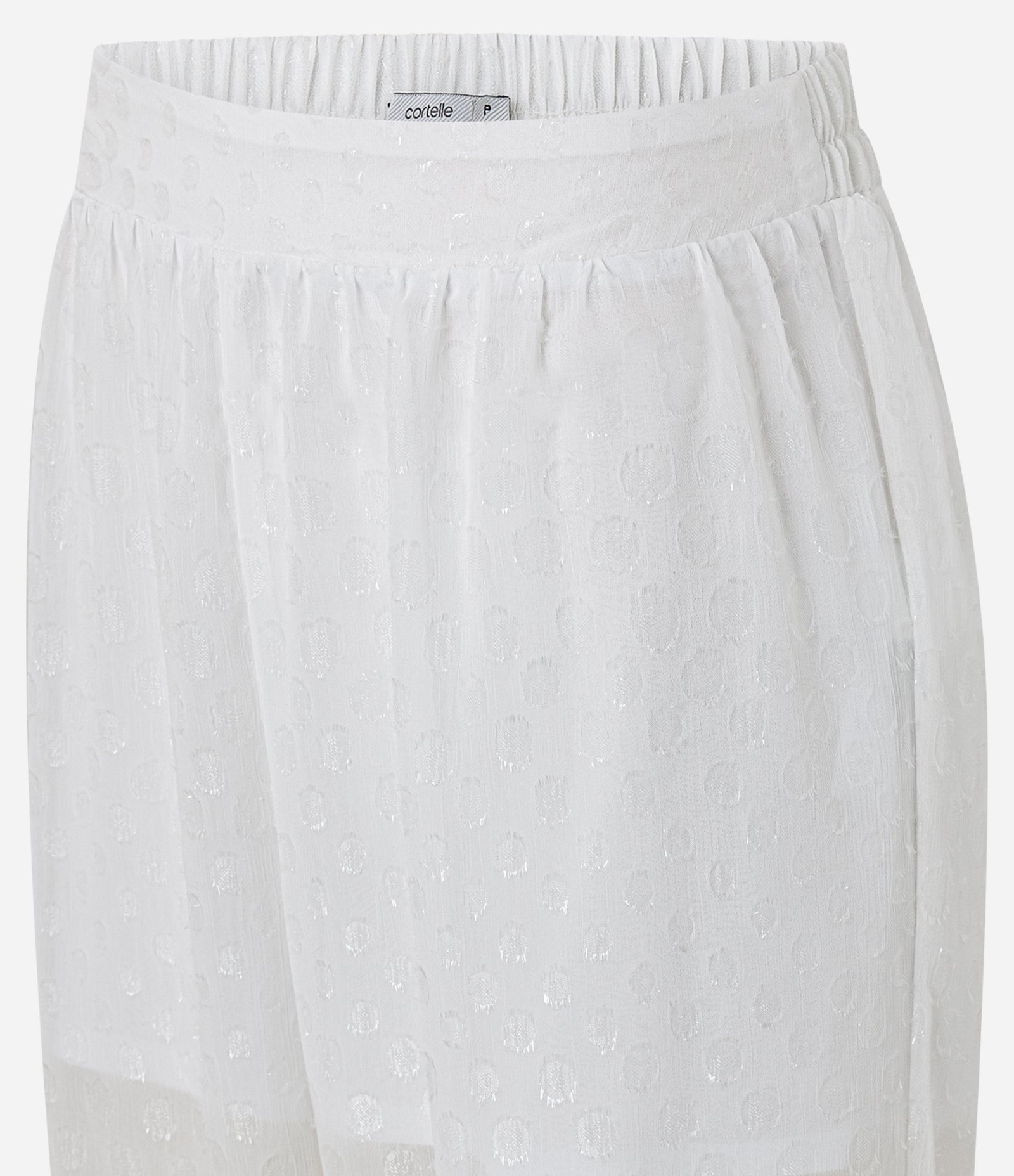 Calça Aladim em Chiffon com Transparência e Textura Branco 5