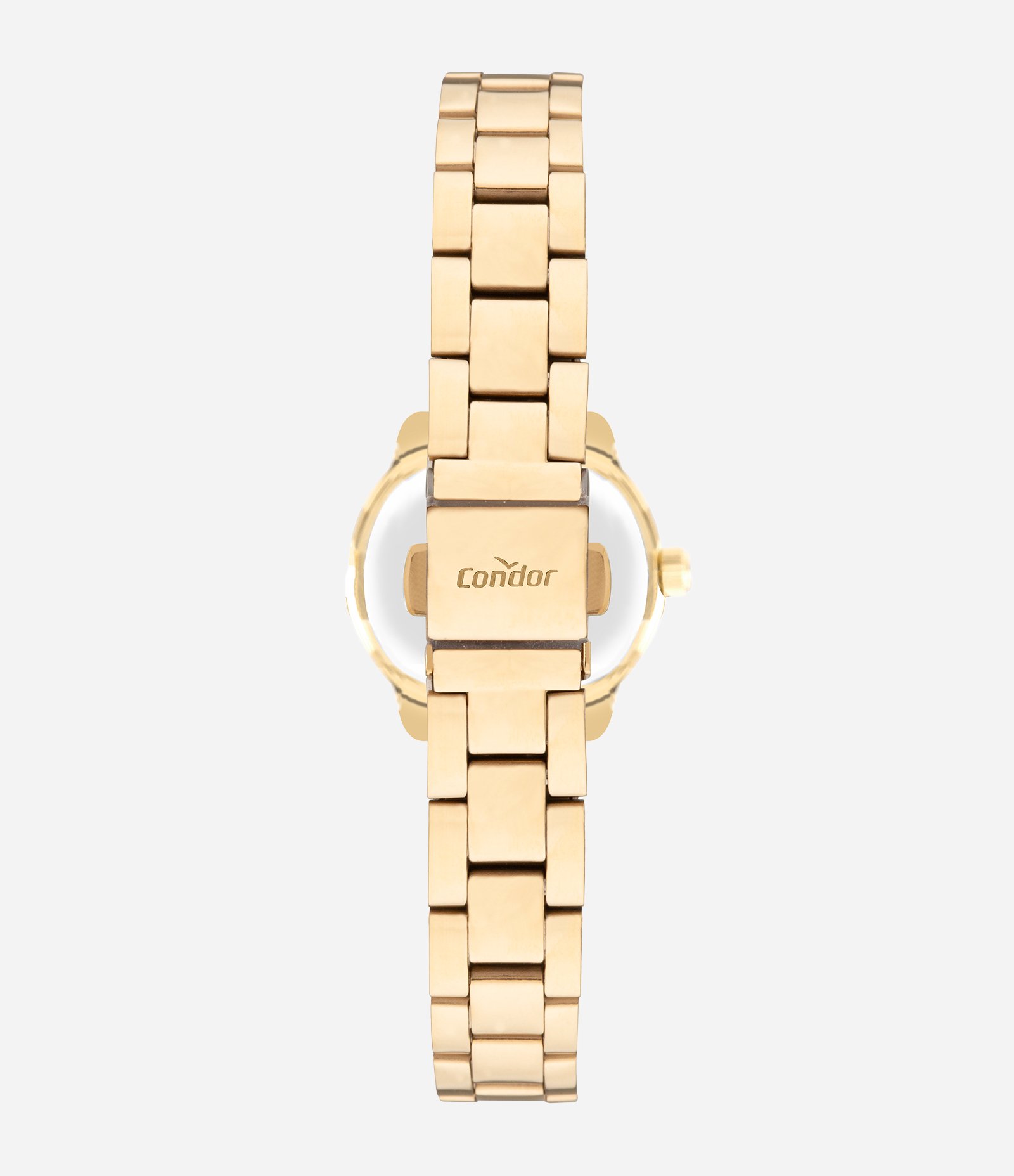 Kit Relógio Analógico Aço Condor Dourado 2