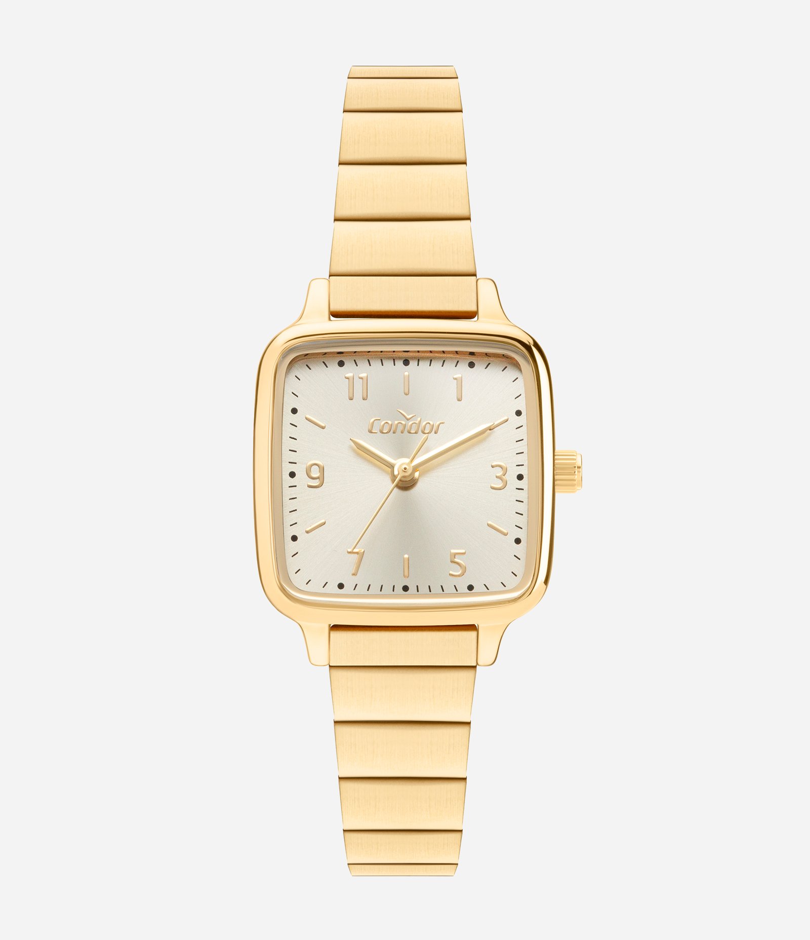Relógio Analógico Aço Condor Dourado 1