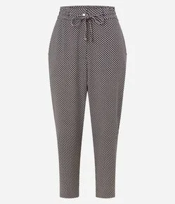 Calça Pijama Geométrica em Crepe