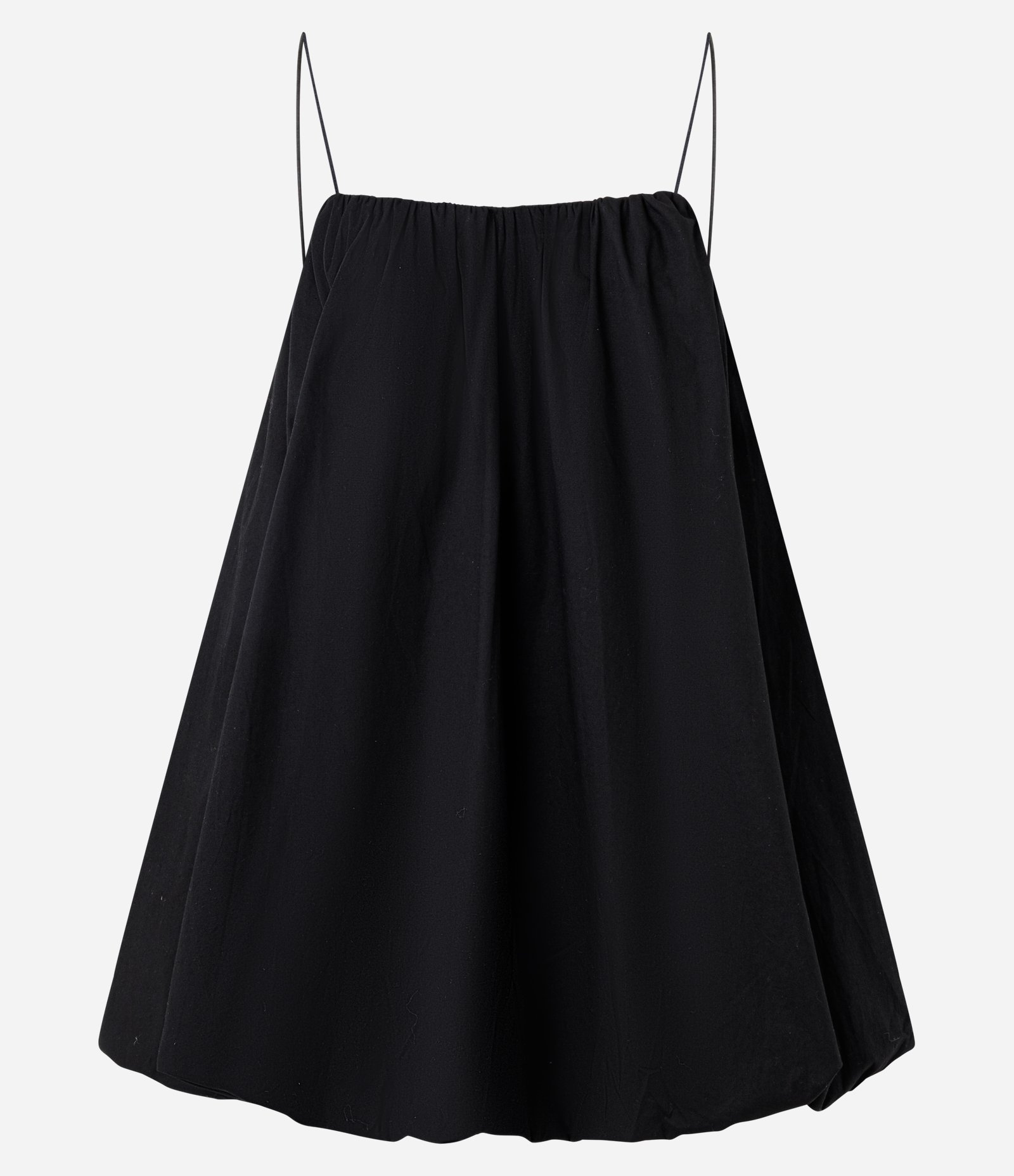 Vestido Curto Balonê com Alças Finas Preto 4