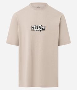 Camiseta Relaxed em Algodão com Estampa Localizada Soleil Spirit