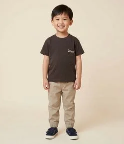 Calça Infantil Jogger com Cós Elástico – Tam 1 a 6 Anos
