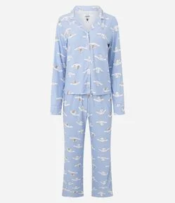 Pijama Longo Americano Cinnamoroll Estampado