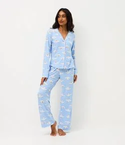 Pijama Longo Americano Cinnamoroll Estampado