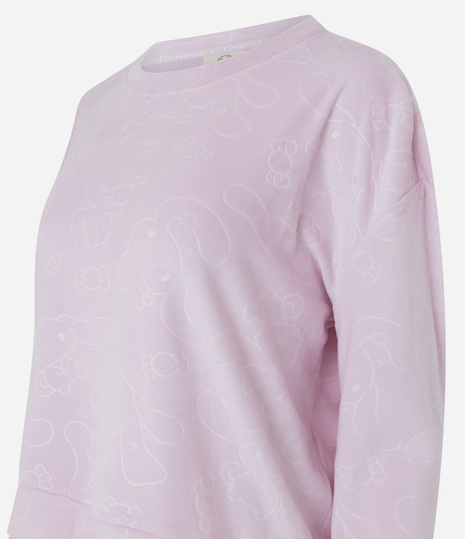 Pijama Inverno Plush Manga Longa CINNAMON Rosa 1