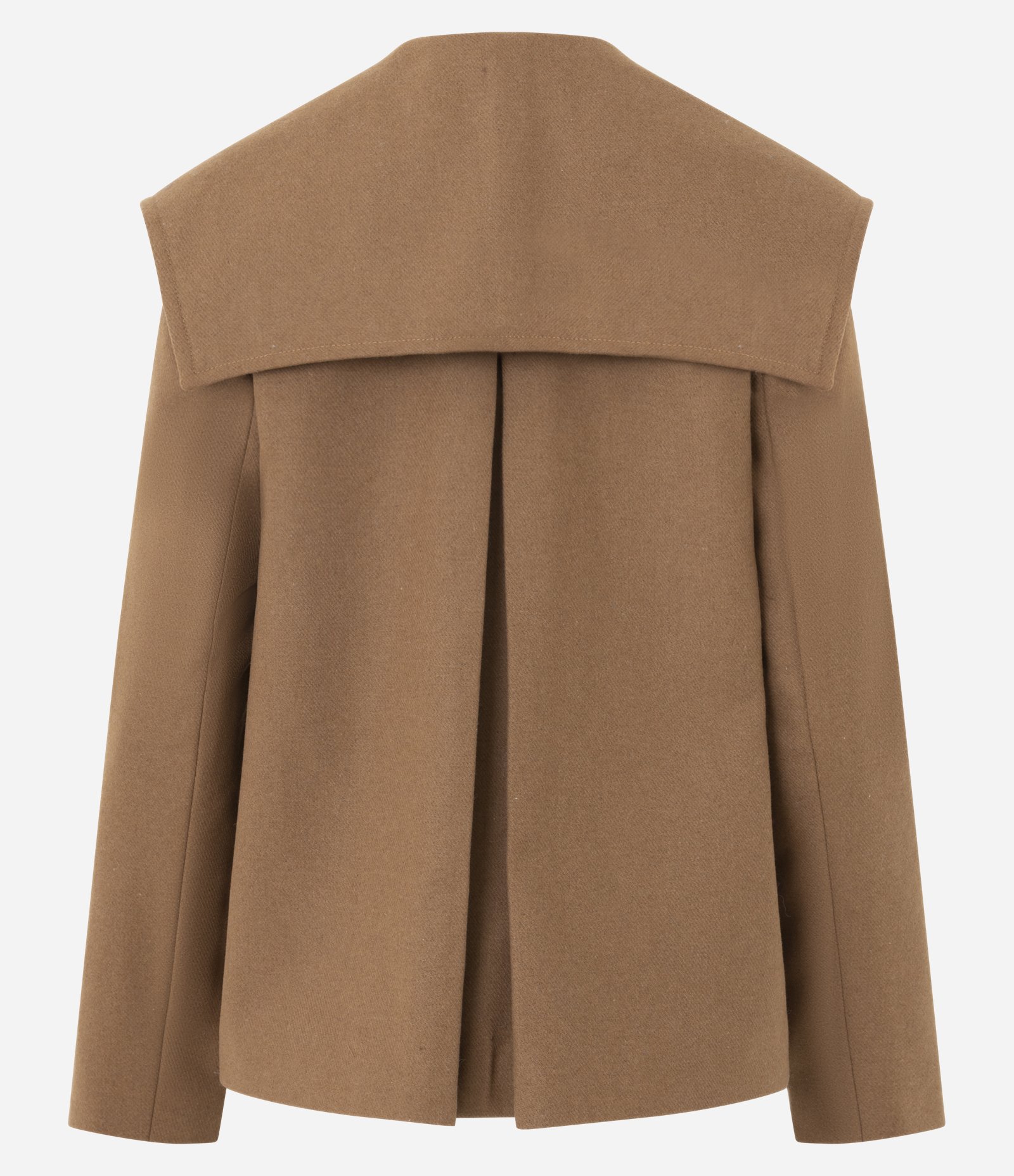 Jaqueta Pesada com Pala Sobreposta nas Costas Marrom 3