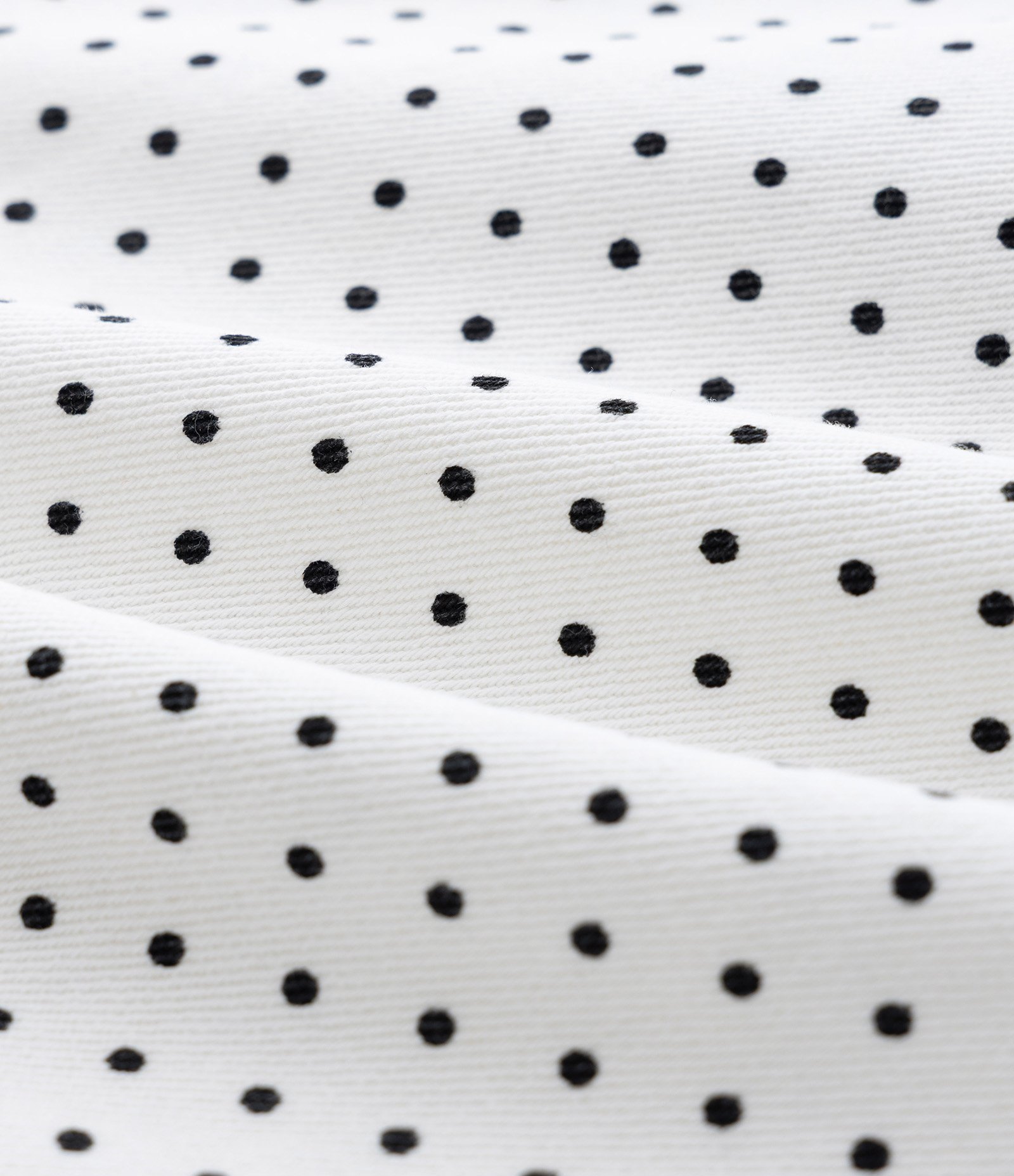 Short em Sarja com Estampa Poá e Amarração Frontal Branco 7