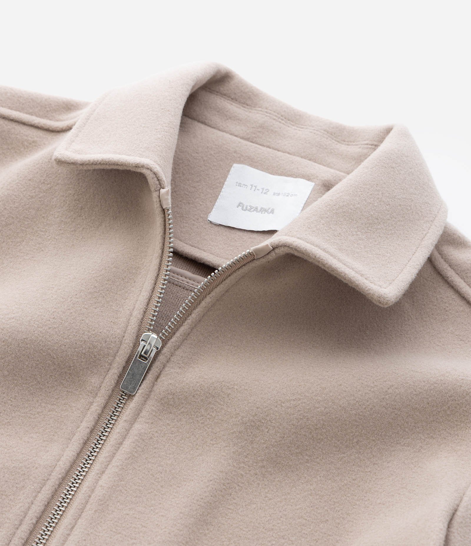 Casaco Infantil de Alfaiataria com Bolsos Frontais – Tam 5 a 14 Anos Bege Claro 7