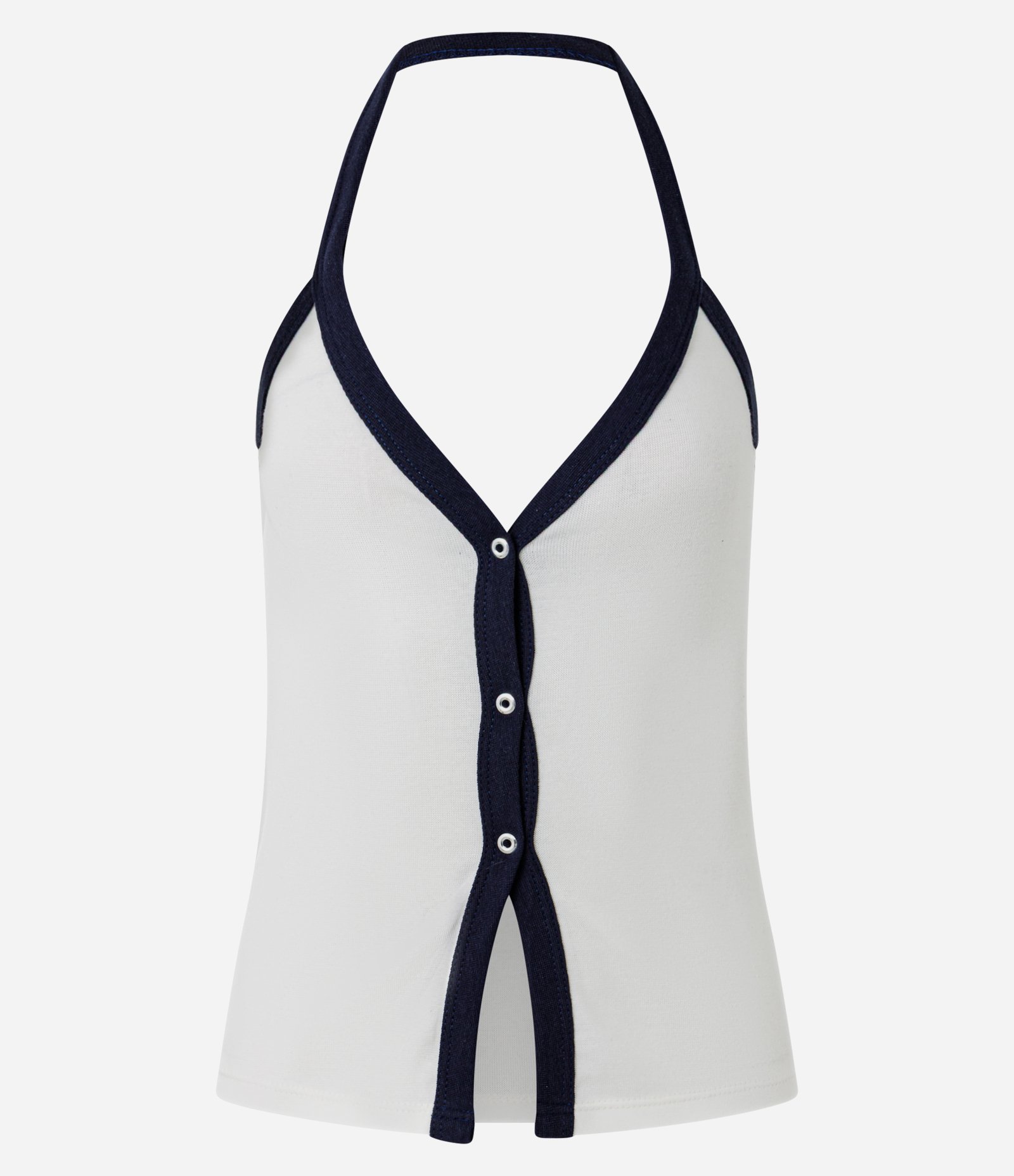 Blusa Frente Única em Ribana com Botões Branco 5