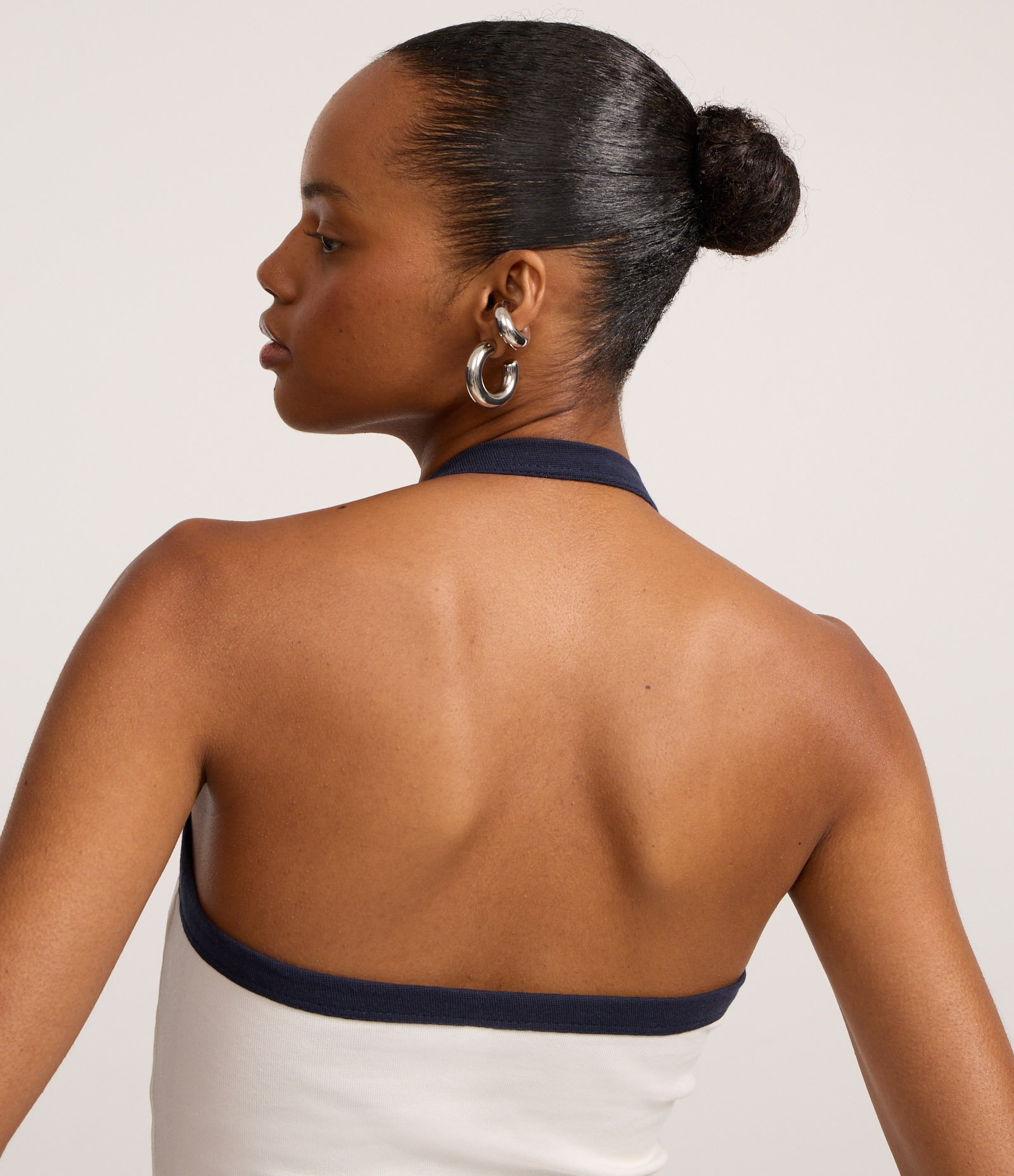 Blusa Frente Única em Ribana com Botões Branco 3