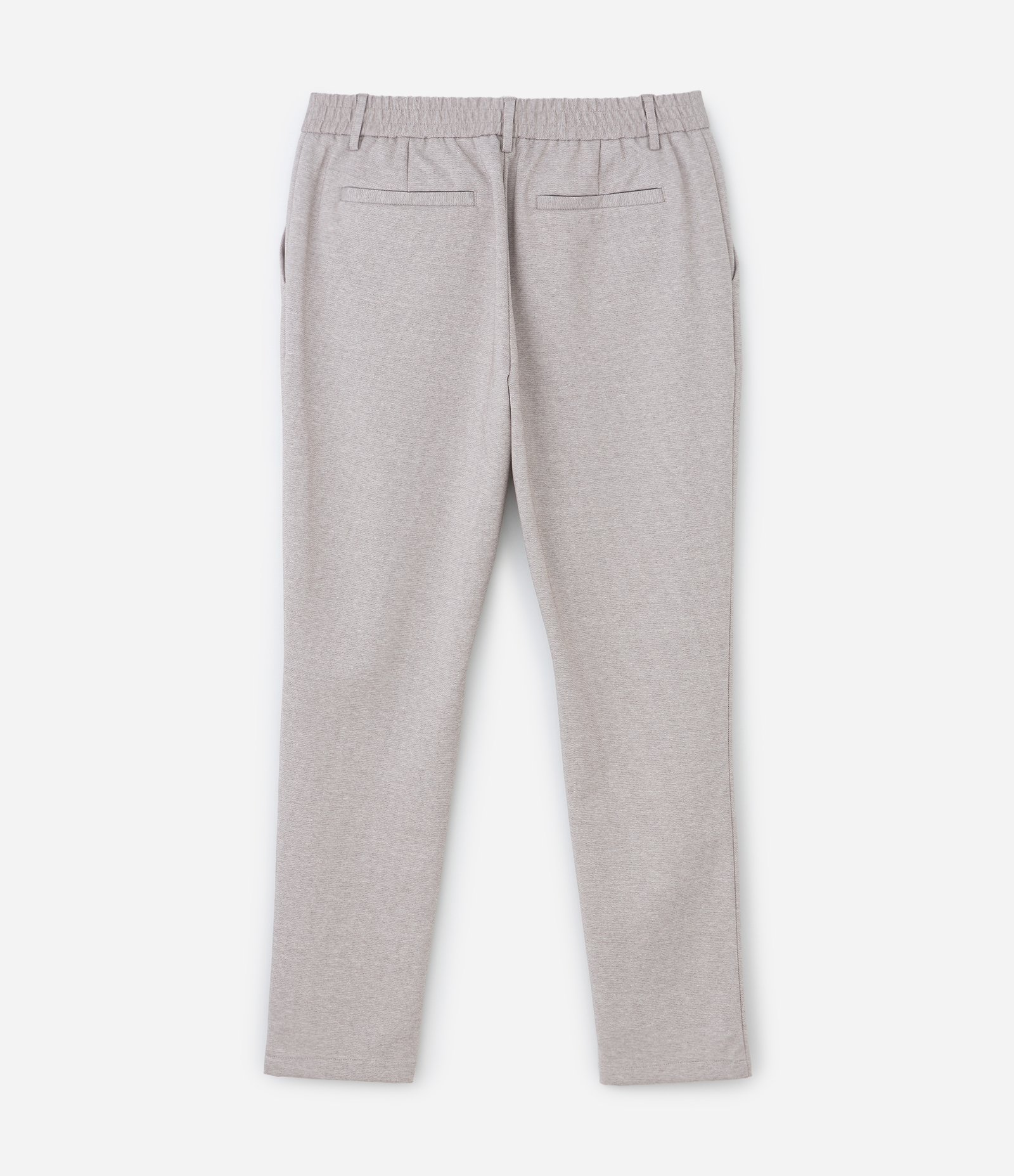 Calça Slim de Malha com Cós Meio Elástico Cinza Claro 2